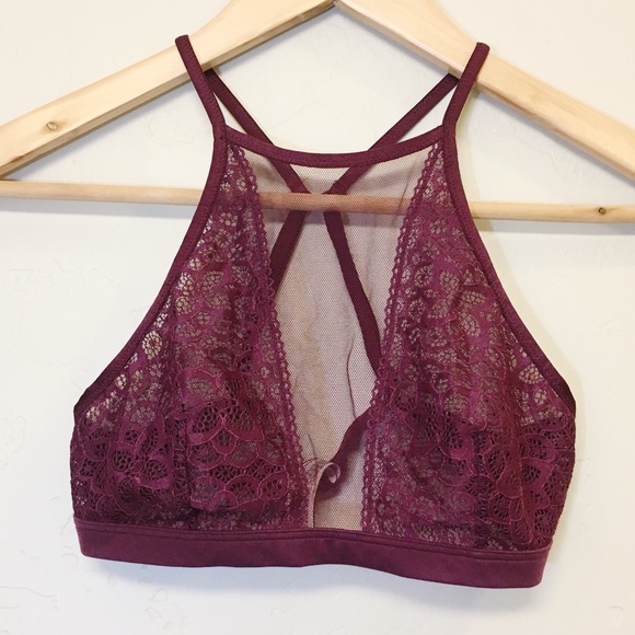 Victoria's Secret Other - Victoria’s Secret Sheer Lace High Neck Bralette